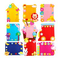 Magideal - 9 Unids Marcos De Fotografía Rico Y Diy Decoración Juguetes No Tejidos Artes Hechas Fotografía Material Paquete Artesanía Para Niños Niñas