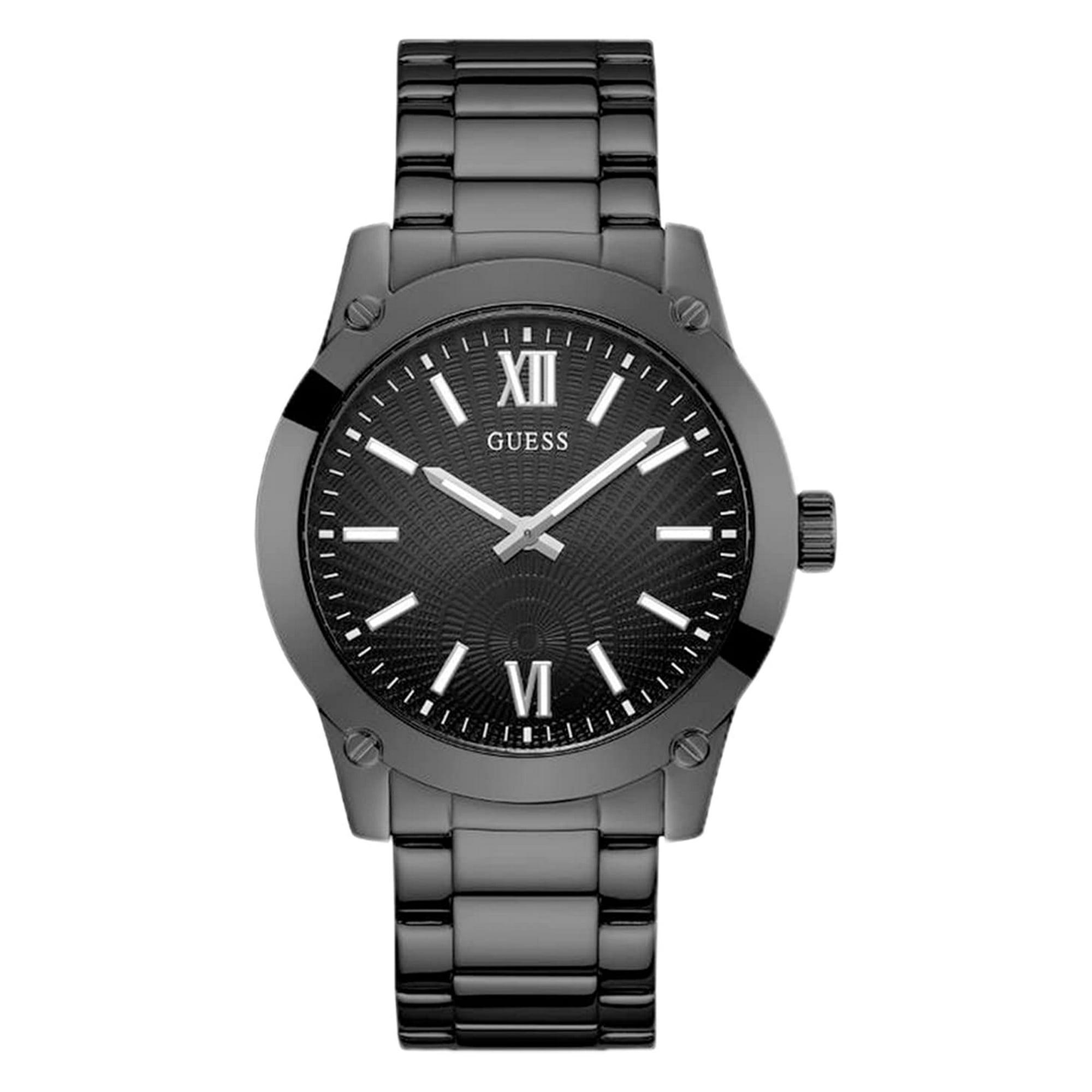 Reloj Guess Para Hombre, Negro Con Correa Negra, Caja De 44 Mm