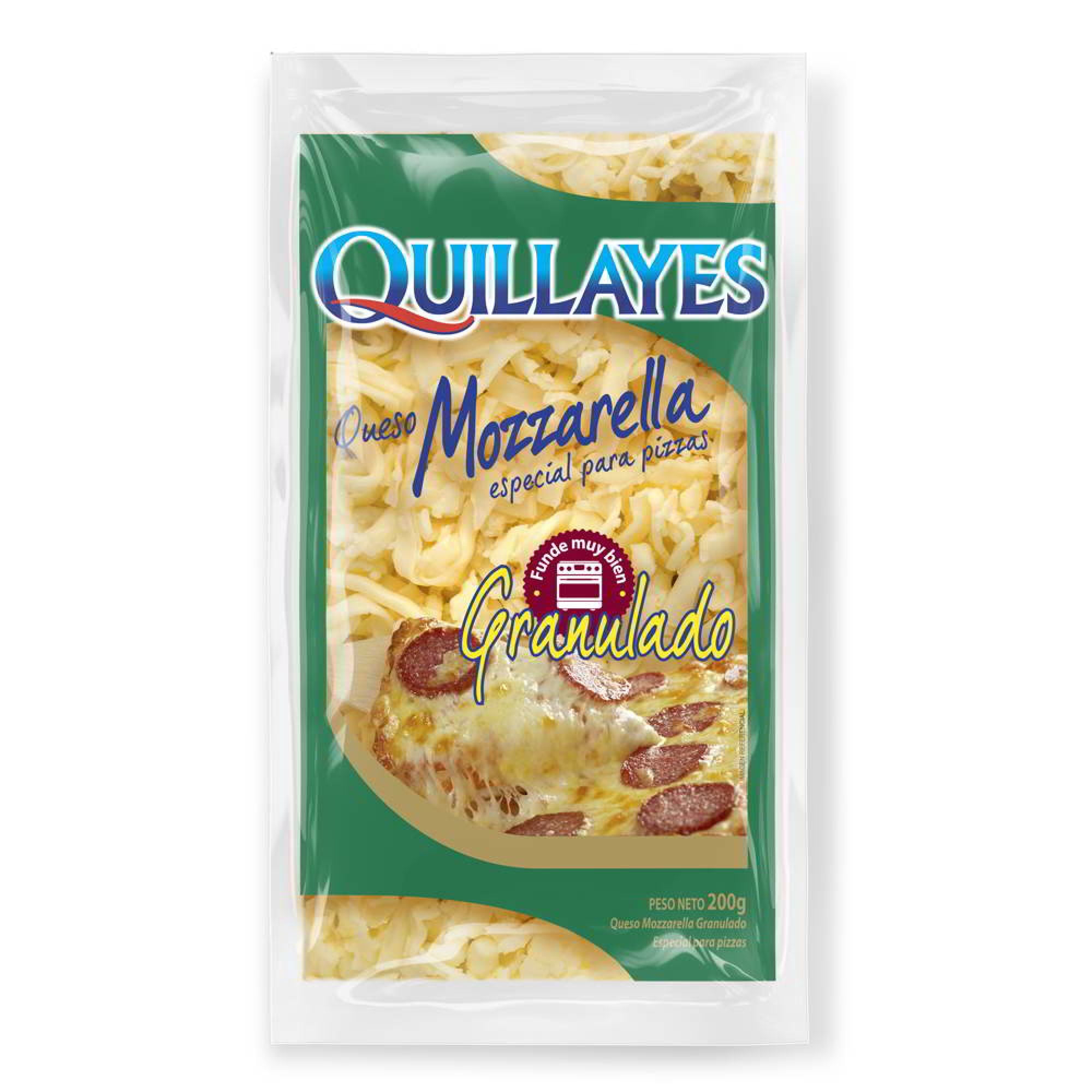 Queso Mozzarella Granulado 200 g Quillayes