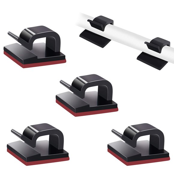 Abrazaderas para cables SOULWIT 50 unidades autoadhesivas negras