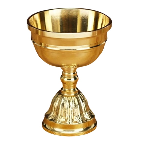 Golden Tealight Candle Stand Cup Tealight Holder Decorativo Latón Votive Candle Holder Party Candlestick Table Centerpiece para cumpleaños Boda 8x10.8cm