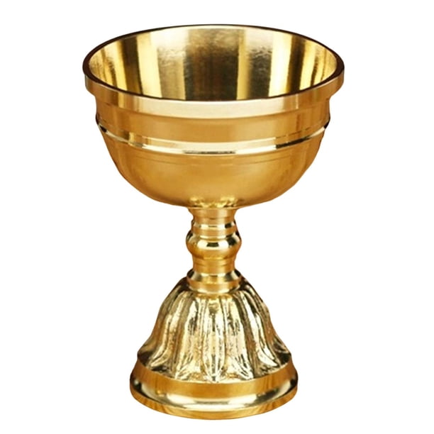 Golden Tealight Candle Stand Cup Tealight Holder Decorativo Latón Votive Candle Holder Party Candlestick Table Centerpiece para cumpleaños Boda 8x10.8cm
