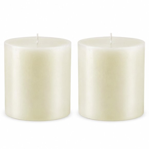 Velas Mister Candle 10 cm Marfil pack de 2 sin humo