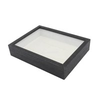 Magideal - Caja De Sombra Con Marco De Flores Secas, Caja De Presentación De Billetes, Colección De Recompensas, Soporte De Exhibición Decorativo De Madera De 3C Negro