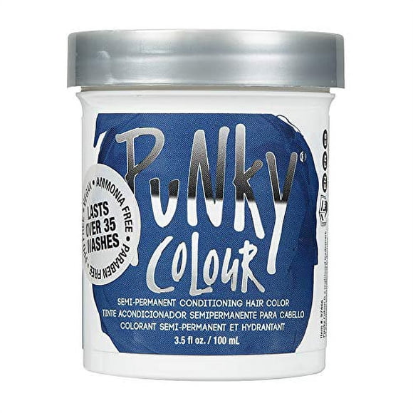 Color de cabello acondicionador semipermanente de medianoche azul punky