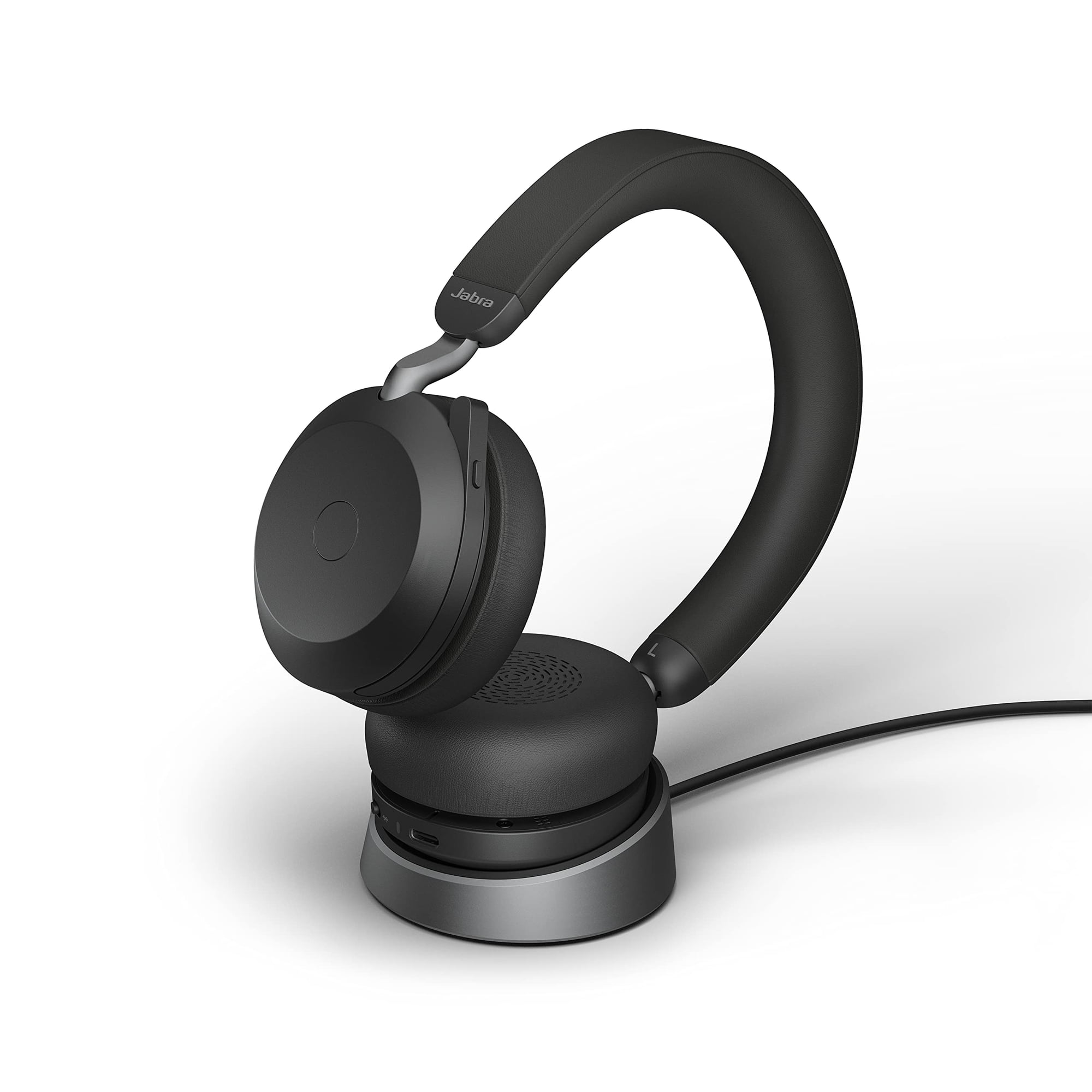 Auriculares Inalámbricos Jabra Evolve2 75 Pc Con Soporte De Carga Negros
