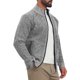 thumbnail image 4 of Chaqueta de punto con cremallera y forro polar grueso de invierno para hombre, cuello alto, M gris, 4 of 6