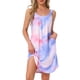 thumbnail image 1 of Vestido de dormir sin mangas con estampado floral para mujeres con bolsillos para ropa de noche cómoda y descanso M Tie-Dye, 1 of 6