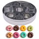thumbnail image 2 of Juego de 24 mini cortadores de galletas con formas geométricas, de acero inoxidable, para hornear, con forma de corazón, triángulo, redondo y círculo pequeño., 2 of 8