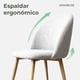 thumbnail image 2 of Silla Comedor Moderna Acolchada Metal Sora Venhoouse Lino Gris, 2 of 8
