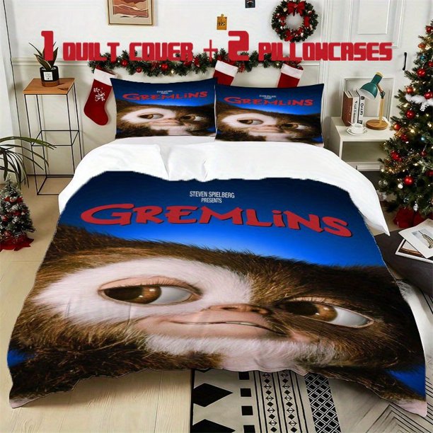 3pcs GREMLINS Inspired Bedding Set Featuring a Soft Duvet Cover And Two Pillowcases