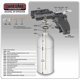 thumbnail image 4 of Pulverizador Sure Shot M2400 de aluminio anodizado plateado de 710 ml, 4 of 5