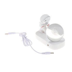 Ioensy - Luz De Noche De Bola De Cristal Para Lámpara De Globo De Cristal Para Niños, Decoración De Escritorio, Guardería, Galaxia Lechosa