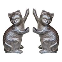 Magideal - 2 Sujetalibros Decorativos Antideslizantes De Hierro Con Diseño Antiguo, Decoración Creativa Para Estantería, Adorno De Gato Para Oficina, Cumpleaños.