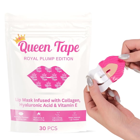 Mascarilla Labial Queen Tape Royal Plump 30 unidades Colágeno Vitamina E