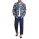 thumbnail image 2 of INSPIRE CHIC Camisas de Hombre de Colores Contrastantes a Cuadros Ajustadas de Manga Larga con Bolsillo M Azul Marino Blanco, 2 of 7