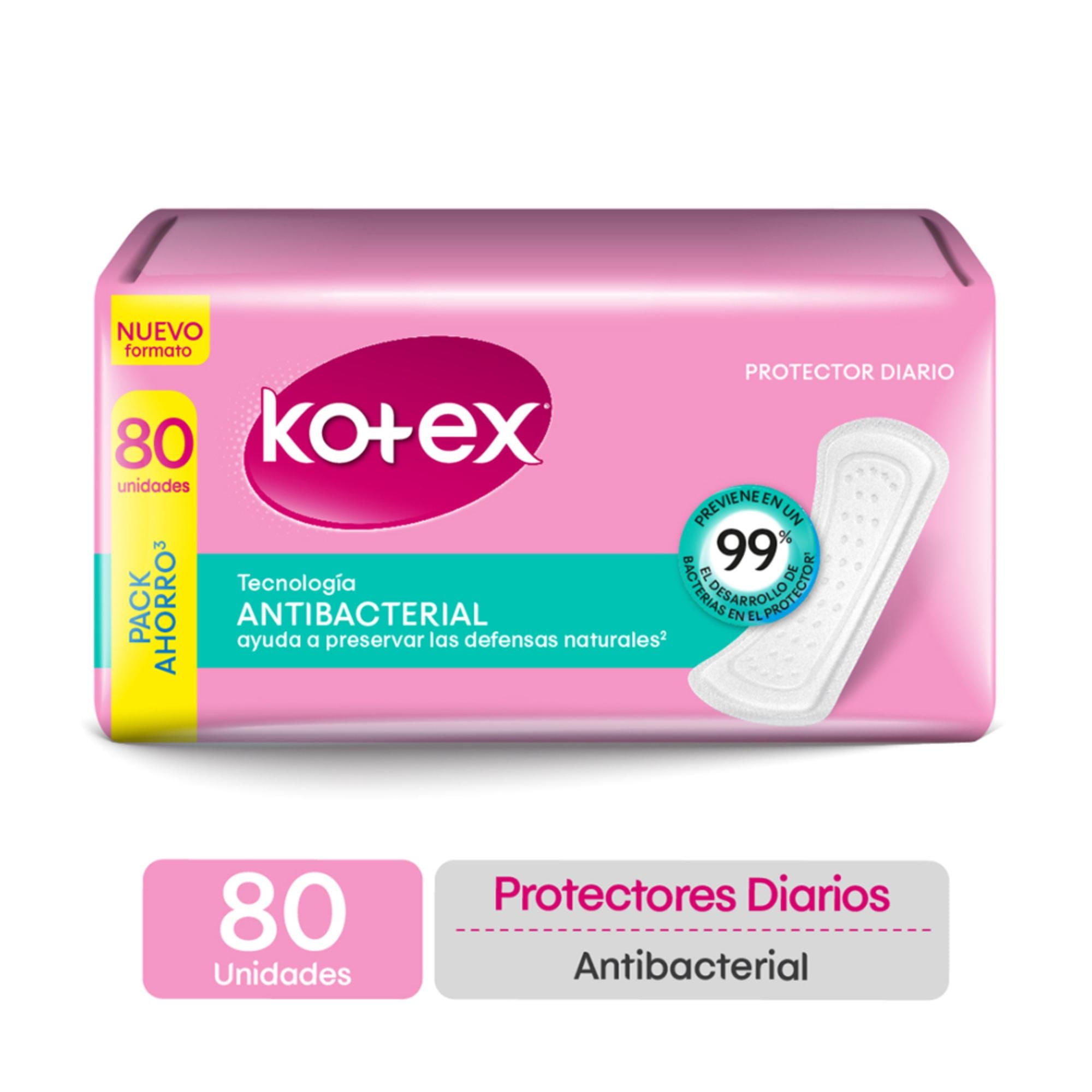 Protector Diario Antibacterial 80 Un Kotex