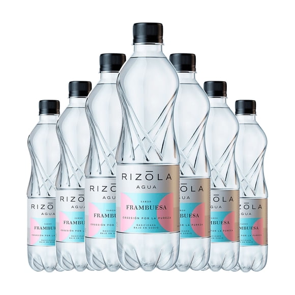 Agua Con Gas Rizola Sabor Frambuesa 500ml Pack X6 Unidades