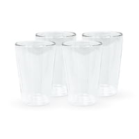 Set 4 Vasos Vidrio Doble Pared 400 Ml Simplit