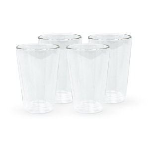 Set 4 Vasos Vidrio Doble Pared 400 Ml Simplit
