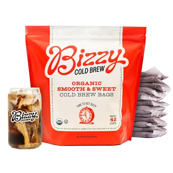 Café Cold Brew Bizzy Organic, suave y dulce, 100% arábica