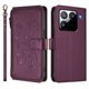 thumbnail image 2 of Funda Cartera Mariposa para [Xiaomi 15 Pro] con Soporte y Cremallera Violeta, 2 of 6