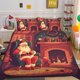 thumbnail image 1 of Cartoon Christmas Tree Gifts Santa Claus Teen Quilt Duvet Cover Set Soft3-Piece Bedding Set, 1 of 4