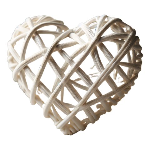 Genérico - Adorno Corazon Mimbre Decorativo 40 Cm Hogar Fiesta Lau