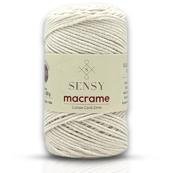 HILO S SENSY 2 mm 145 m Algodón Vegano Reciclado Blanco