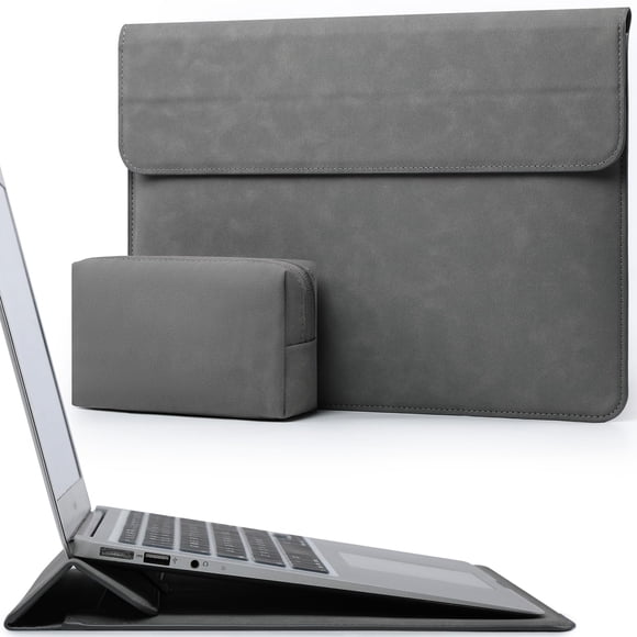 Funda Para Portátil De 13 Con Soporte Resistente Al Agua Gris