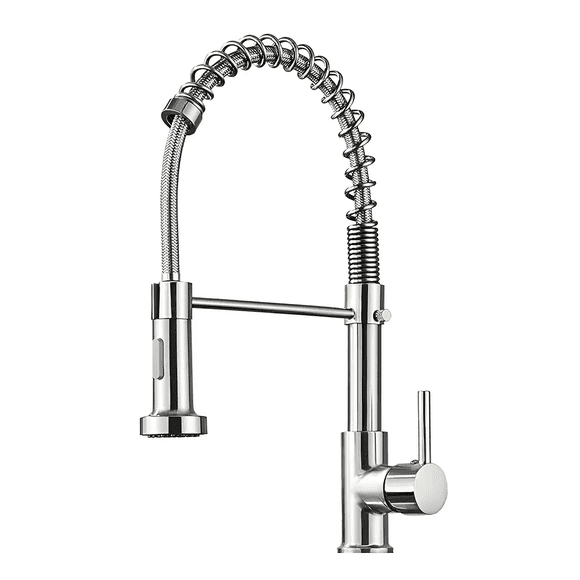 Llave Monomando Belug Lavaplatos Cocina Grifo Flexible Plateado Plateado Brillante