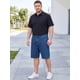 thumbnail image 2 of INSPIRE CHIC Pantalones Cortos de Jean para Hombre Grandes y Altos Regreso a Clases Streetwear Holgados Casual Denim Shorts 32 Azul Oscuro, 2 of 5