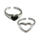 thumbnail image 2 of Anillo De Amor Anillo De Forma De Corazón De Apertura Ajustable Simple Para Esposa Mujer Bodas, 2 of 5