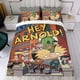 thumbnail image 4 of Hey Arnold Conjunto de sábanas temático, trío de piezas, cómodo y amigable con la piel, diseño único, regalo de decoración para el hogar para familiares, amigos y fans,173cm *218cm, 4 of 6