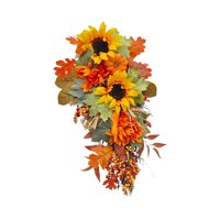 Bothyi - Guirnalda De Acción De Gracias Guirnalda Rústica De Cosecha Para La Puerta Del Hogar De Acción De Gracias