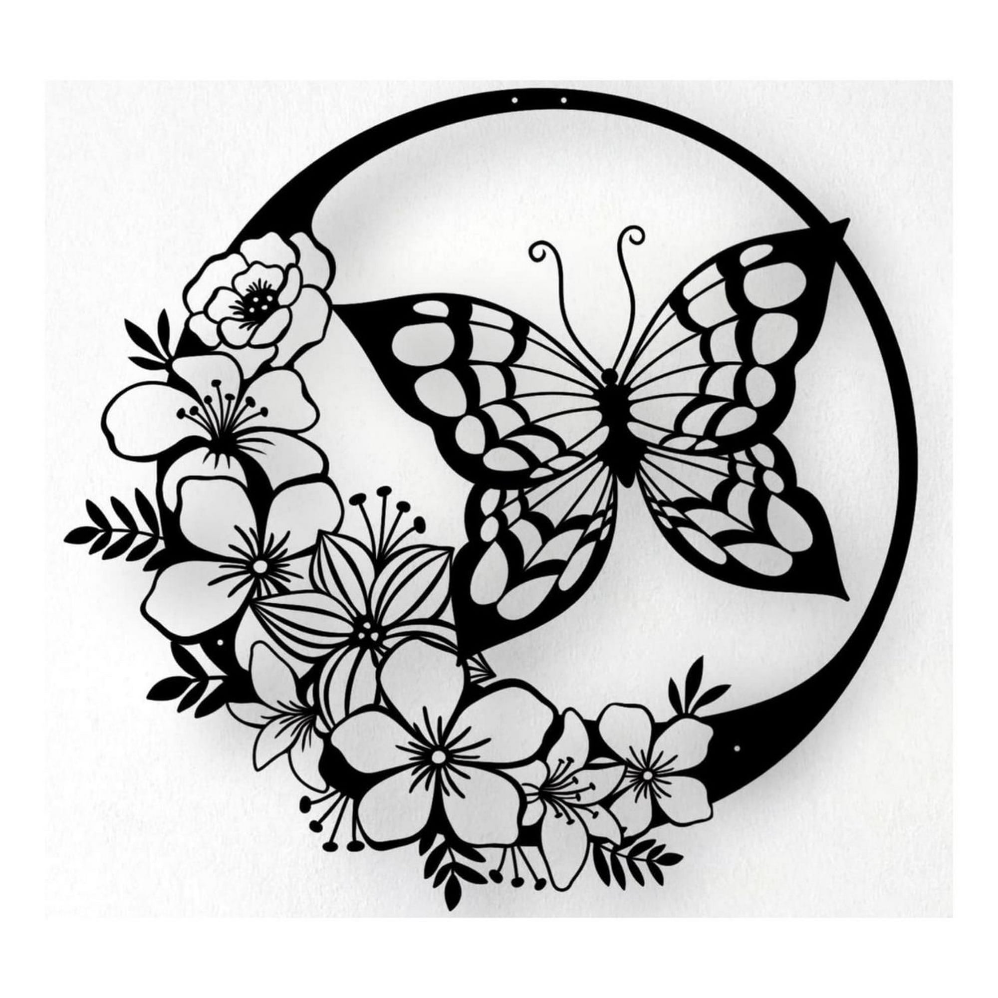 Genérico - Cuadro Decorativo Mariposa Artesanal En Madera Mdf 3mm