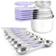 thumbnail image 1 of Juego de tazas y cucharas medidoras HOUJIP 16 piezas de acero inoxidable, 1 of 6