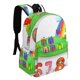 thumbnail image 2 of Charlie y los Números-theme Backpack, Campus style schoolbag Bookbag with Adjustable Shoulder Straps And Large Zip Compartment, Unisex Travel Bags.42x30x15cm, 2 of 6