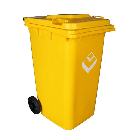 Basurero 240 lts amarillo