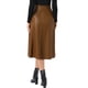 thumbnail image 3 of INSPIRE CHIC Falda de Mujer Casual Vintage de Cintura Alta Línea A Imitación de Cuero PU Midi Faldas S Caqui Marrón, 3 of 6