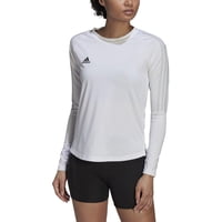 Camiseta De Voleibol Adidas Hi Low De Manga Larga Para Mujer, Blanco Y Gris