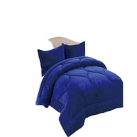 Genérico - Plumon De Invierno 2 Plazas Azul