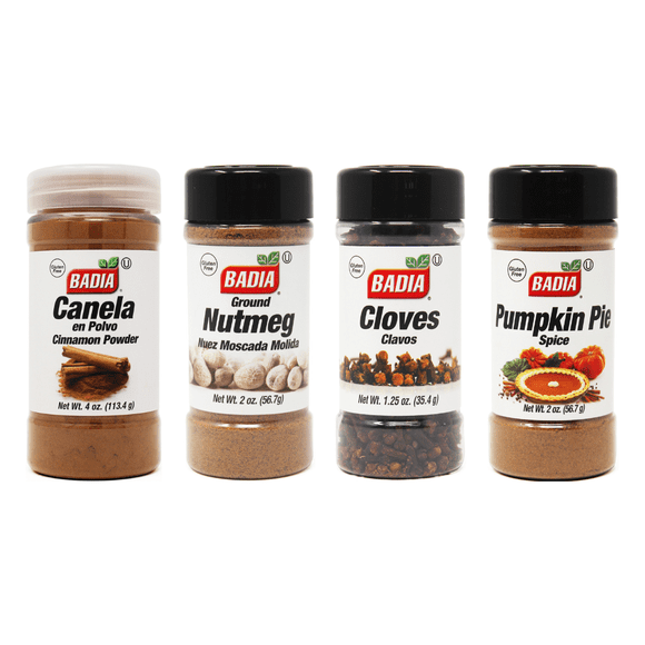Pack Repostería Otoño Badia – Canela, Nuez Moscada, Clavo de Olor y Pumpkin Pie Spice