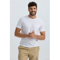 Fashionspark - Polera Hombre Básica Con Bolsillo Blanco