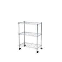 Topmarket - Carro Estante Cromado 3 Niveles Con Rueda 60X35X81 Cm