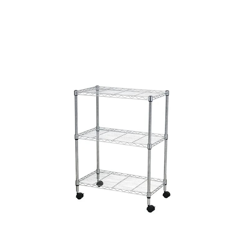 Topmarket - Carro Estante Cromado 3 Niveles Con Rueda 60x35x81 Cm