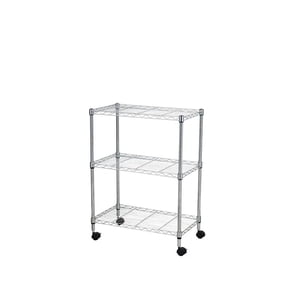 Topmarket - Carro Estante Cromado 3 Niveles Con Rueda 60X35X81 Cm
