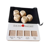 Magideal - Dados De Cita Nocturna Para Parejas, Juego De Cubos, Divertidos Regalos De Madera De Aniversario Para Él Ella, Actividades Nocturnas De Cita De Pareja