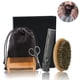 thumbnail image 1 of Juego de 4 peines para barba Revolution Beard Comb & Beard Brush para hombre: cepillo de cerdas naturales de jabalí y peine de madera de peral de doble acción con estuche de viaje de terciopelo., 1 of 8