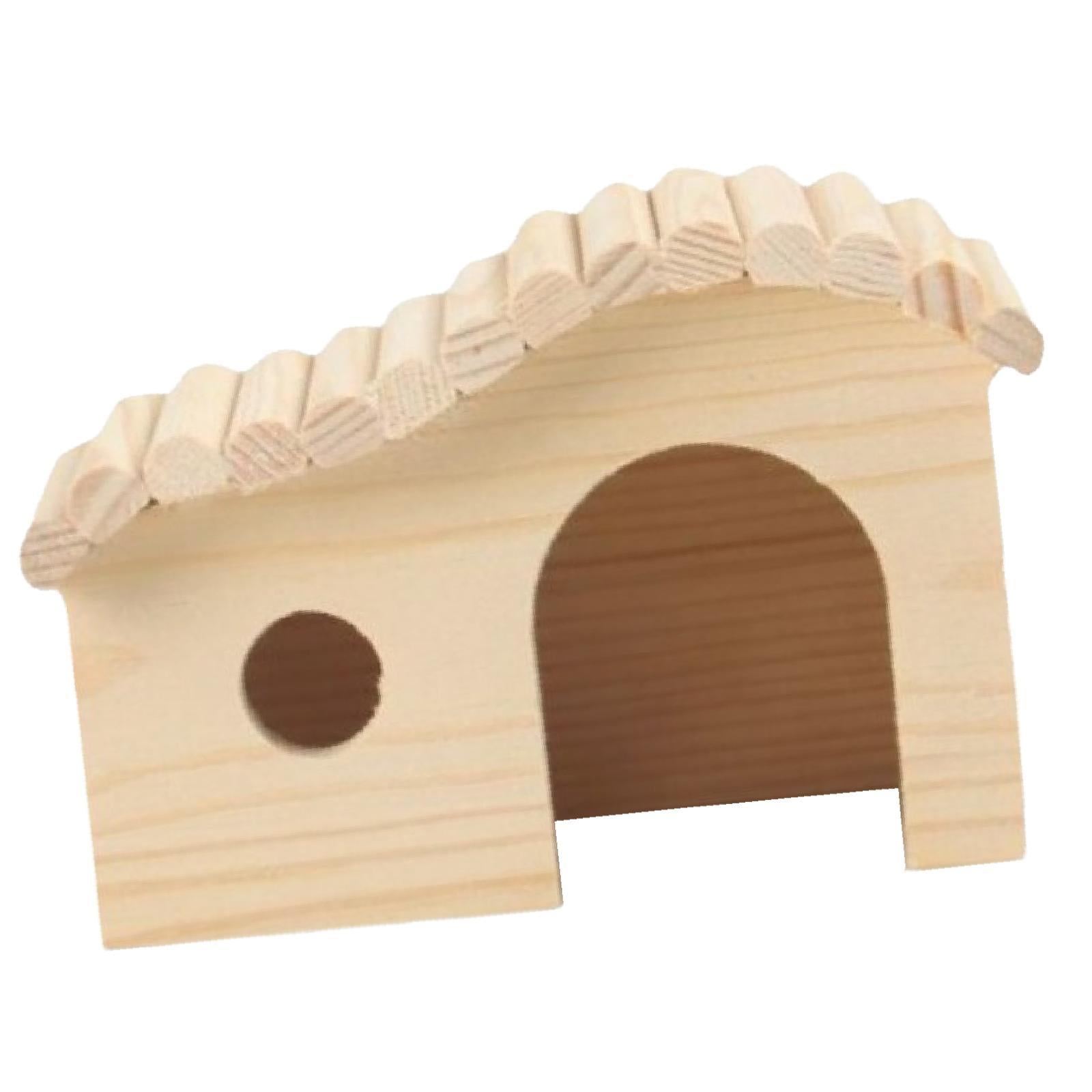 Ioensy - Casa De Madera Para Hámster, Decoración De Hábitats Para Hámster Sirio, Animales Pequeños